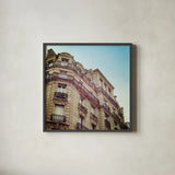 Paris Moments II by Laura Marshall. Shown in a sleek black glass frame for a contemporary gallery look. Available as an archival giclee rolled canvas, fine art paper, or poster print. SKU 25890a.