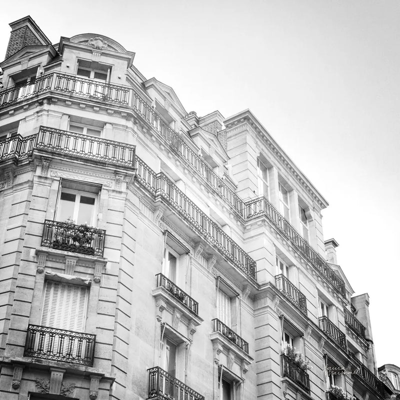 Paris Moments II BW by Laura Marshall. SKU 78245a. Archival Giclee Fine art print for wall decor.