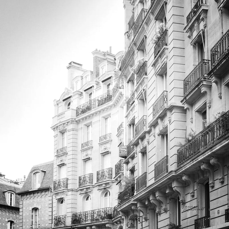 Paris Moments III BW by Laura Marshall. SKU 78246a. Archival Giclee Fine art print for wall decor.