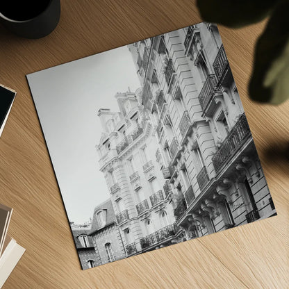 Paris Moments III BW by Laura Marshall. Shown as a detailed flat fine art print, highlighting archival giclee quality. Available as an archival giclee rolled canvas, fine art paper, or poster print. SKU 78246a.