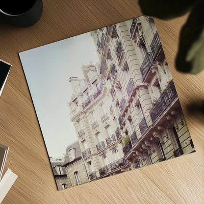 Paris Moments III Neutral v2 by Laura Marshall. Shown as a detailed flat fine art print, highlighting archival giclee quality. Available as an archival giclee rolled canvas, fine art paper, or poster print. SKU 76216a.