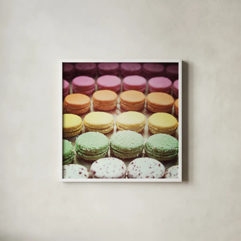 Paris Moments VIII by Laura Marshall. Shown in a crisp white glass frame for a clean and minimalist style. Available as an archival giclee rolled canvas, fine art paper, or poster print. SKU 25896a.