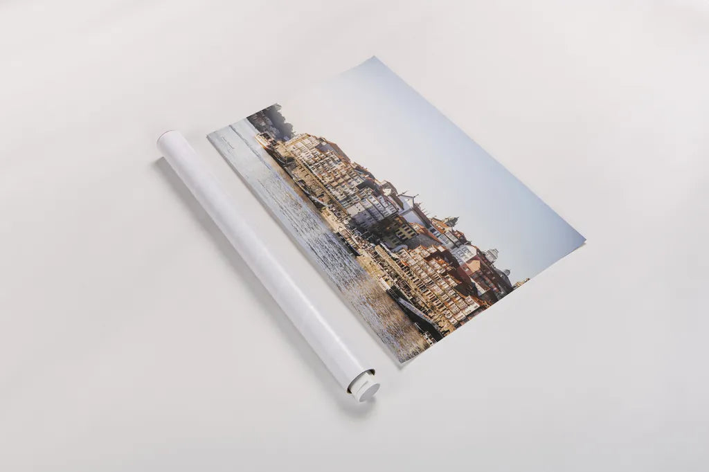 Porto I by Laura Marshall. shown as a rolled paper print. Available as archival giclee rolled canvas, fine art paper, or poster print. SKU 81308i.