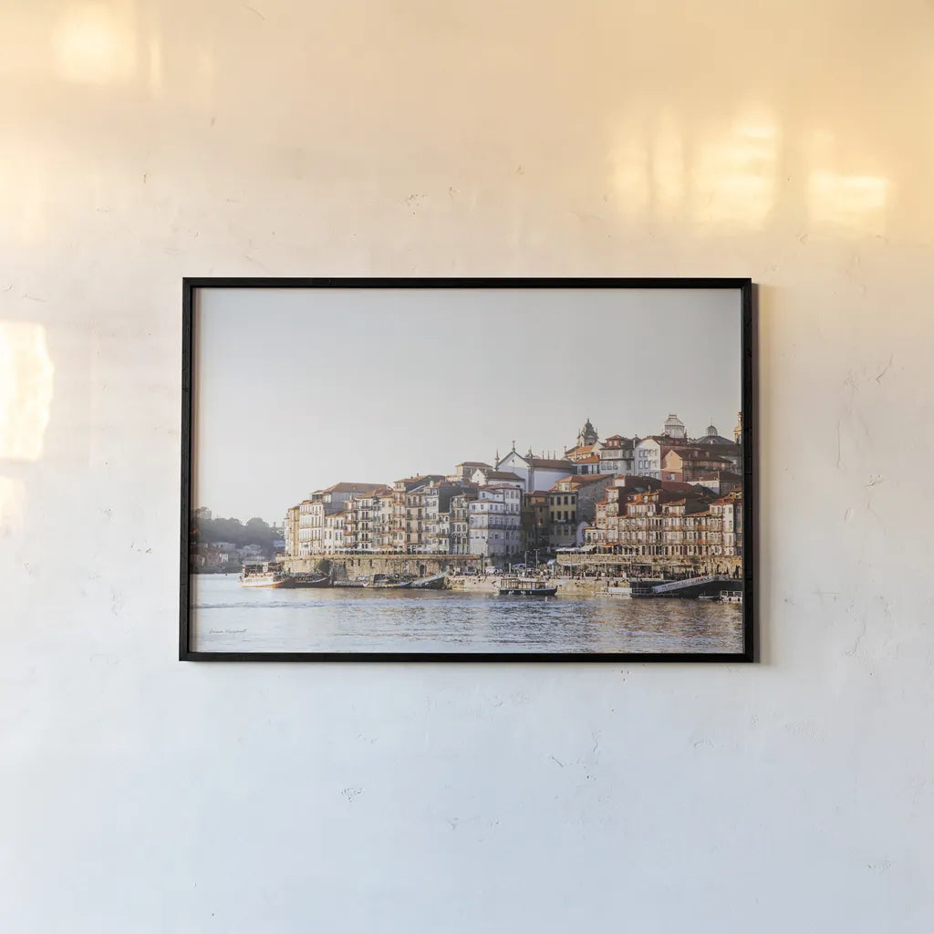 Porto I by Laura Marshall. shown as a paper print in a black flame. Available as a archival giclee rolled canvas, fine art paper, or poster print. SKU 81308i.
