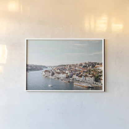 Porto II by Laura Marshall. shown as a paper print in a white frame. Available as a archival giclee rolled canvas, fine art paper, or poster print. SKU 81309i.