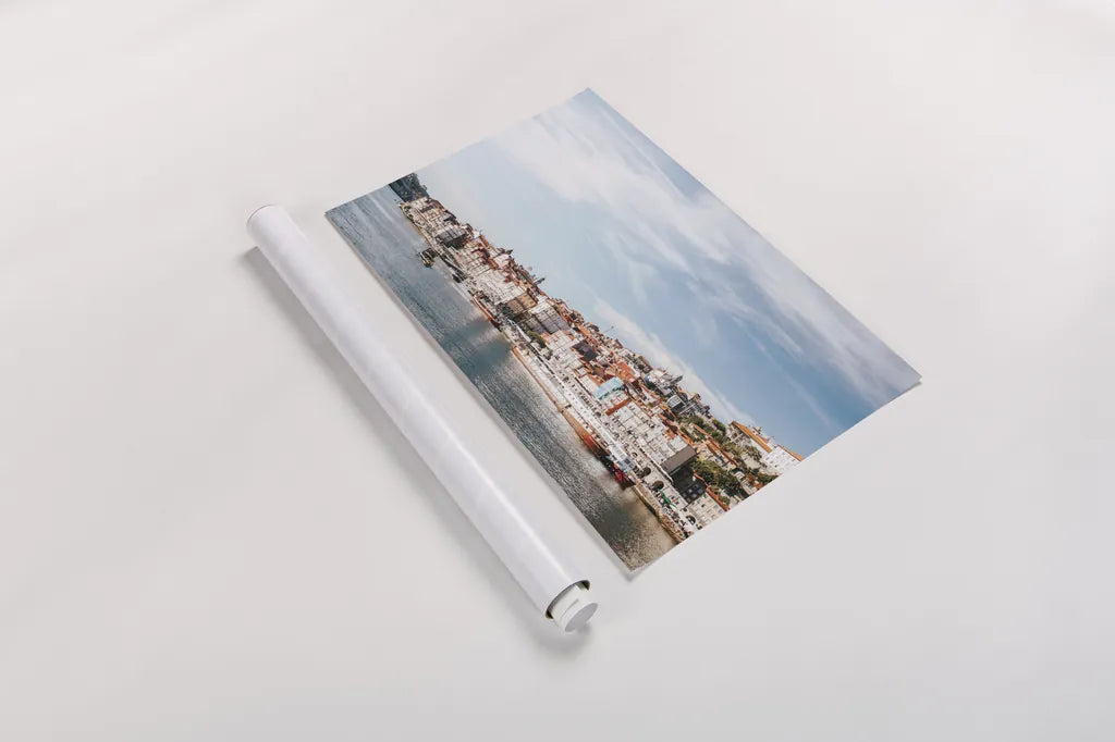 Porto III by Laura Marshall. shown as a rolled paper print. Available as archival giclee rolled canvas, fine art paper, or poster print. SKU 81310i.