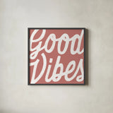 Positivity I by Laura Marshall. Shown in a sleek black glass frame for a contemporary gallery look. Available as an archival giclee rolled canvas, fine art paper, or poster print. SKU 50778a.