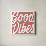 Positivity I by Laura Marshall. Shown in a crisp white glass frame for a clean and minimalist style. Available as an archival giclee rolled canvas, fine art paper, or poster print. SKU 50778a.