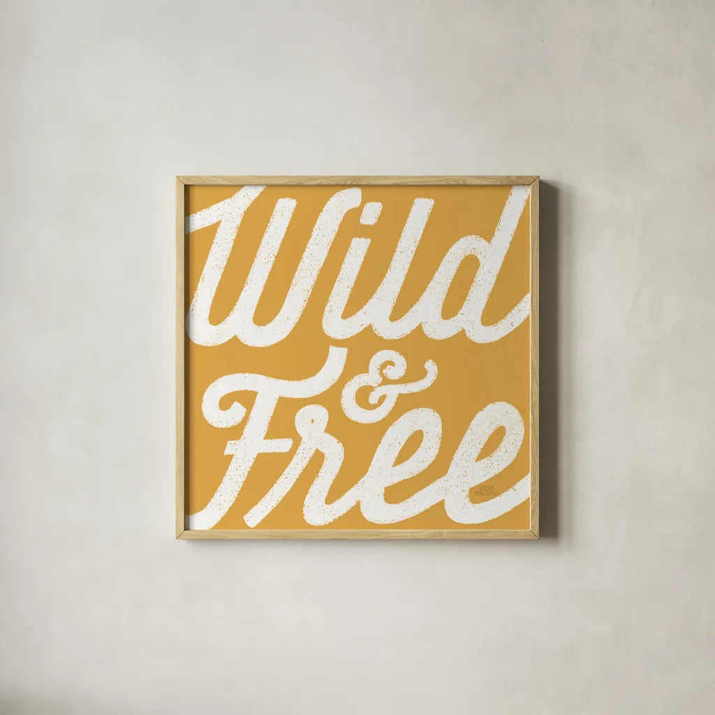 Positivity II by Laura Marshall. Shown in a natural wood glass frame for a timeless modern aesthetic. Available as an archival giclee rolled canvas, fine art paper, or poster print. SKU 50779a.