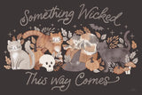 Pumpkins and Paws I Dark by Laura Marshall. SKU 95560i. Archival Giclee Fine art print for wall decor.