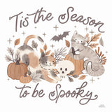 Pumpkins and Paws II by Laura Marshall. SKU 95561a. Archival Giclee Fine art print for wall decor.