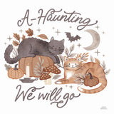 Pumpkins and Paws III by Laura Marshall. SKU 95563a. Archival Giclee Fine art print for wall decor.
