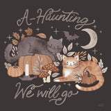 Pumpkins and Paws III Dark by Laura Marshall. SKU 95564a. Archival Giclee Fine art print for wall decor.
