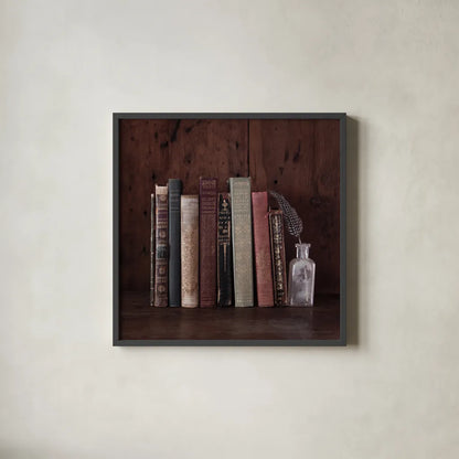 Quiet Study I by Laura Marshall. Shown in a sleek black glass frame for a contemporary gallery look. Available as an archival giclee rolled canvas, fine art paper, or poster print. SKU 99038a.