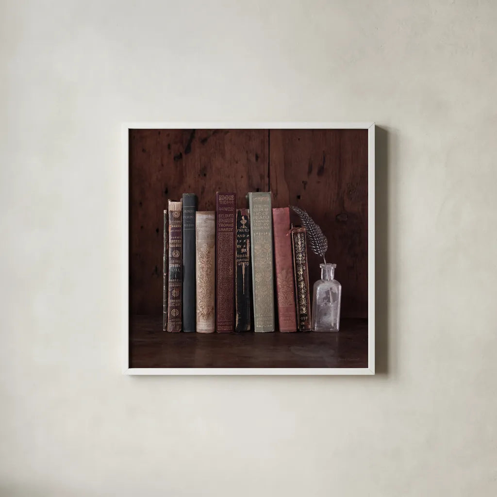 Quiet Study I by Laura Marshall. Shown in a crisp white glass frame for a clean and minimalist style. Available as an archival giclee rolled canvas, fine art paper, or poster print. SKU 99038a.