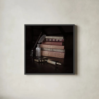 Quiet Study II by Laura Marshall. Shown in a sleek black glass frame for a contemporary gallery look. Available as an archival giclee rolled canvas, fine art paper, or poster print. SKU 99039a.