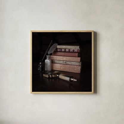 Quiet Study II by Laura Marshall. Shown in a natural wood glass frame for a timeless modern aesthetic. Available as an archival giclee rolled canvas, fine art paper, or poster print. SKU 99039a.