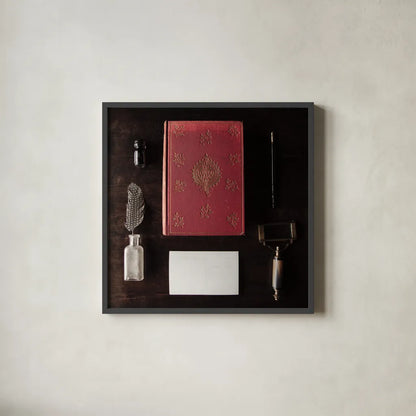 Quiet Study III by Laura Marshall. Shown in a sleek black glass frame for a contemporary gallery look. Available as an archival giclee rolled canvas, fine art paper, or poster print. SKU 99040a.