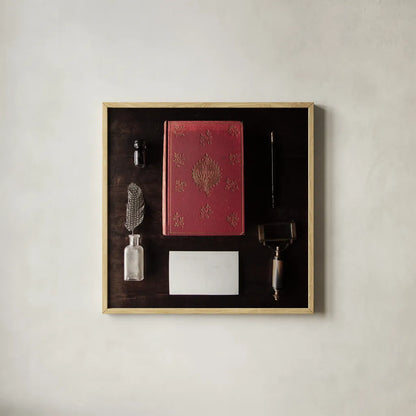 Quiet Study III by Laura Marshall. Shown in a natural wood glass frame for a timeless modern aesthetic. Available as an archival giclee rolled canvas, fine art paper, or poster print. SKU 99040a.