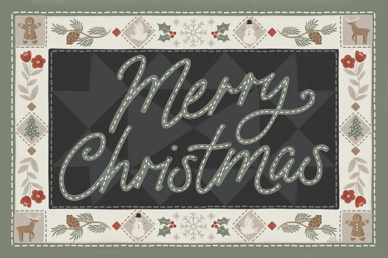Quilted Christmas I by Laura Marshall. SKU 94798i. Archival Giclee Fine art print for wall decor.