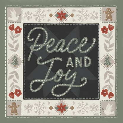 Quilted Christmas III by Laura Marshall. SKU 94800a. Archival Giclee Fine art print for wall decor.