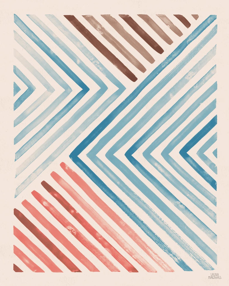 Red and Blue Sunset I by Laura Marshall