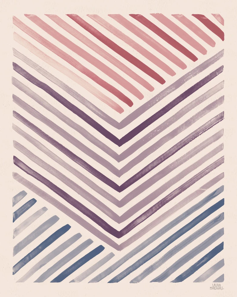 Red and Blue Sunset IV by Laura Marshall