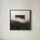 Reflected Landscape I by Laura Marshall. Shown in a sleek black glass frame for a contemporary gallery look. Available as an archival giclee rolled canvas, fine art paper, or poster print. SKU 25130a.