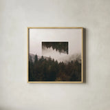 Reflected Landscape I by Laura Marshall. Shown in a natural wood glass frame for a timeless modern aesthetic. Available as an archival giclee rolled canvas, fine art paper, or poster print. SKU 25130a.