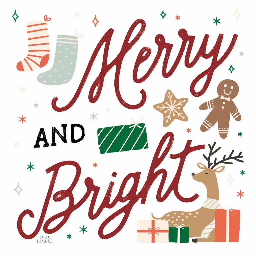 Reindeer Holiday VI RG by Laura Marshall. SKU 75792a. Archival Giclee Fine art print for wall decor.