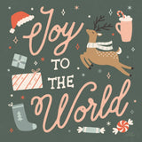 Reindeer Holiday VII by Laura Marshall. SKU 75377a. Archival Giclee Fine art print for wall decor.