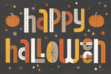 Retro Halloween I Black by Laura Marshall. SKU 59596i. Archival Giclee Fine art print for wall decor.