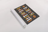 Retro Halloween I Black by Laura Marshall. shown as a rolled paper print. Available as archival giclee rolled canvas, fine art paper, or poster print. SKU 59596i.