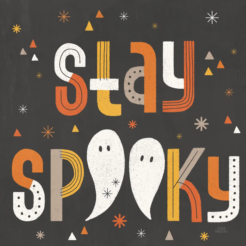 Retro Halloween III by Laura Marshall. SKU 59593a. Archival Giclee Fine art print for wall decor.