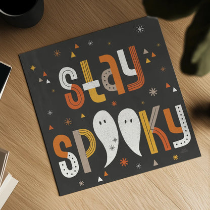 Retro Halloween III by Laura Marshall. Shown as a detailed flat fine art print, highlighting archival giclee quality. Available as an archival giclee rolled canvas, fine art paper, or poster print. SKU 59593a.