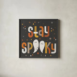 Retro Halloween III by Laura Marshall. Shown in a sleek black glass frame for a contemporary gallery look. Available as an archival giclee rolled canvas, fine art paper, or poster print. SKU 59593a.