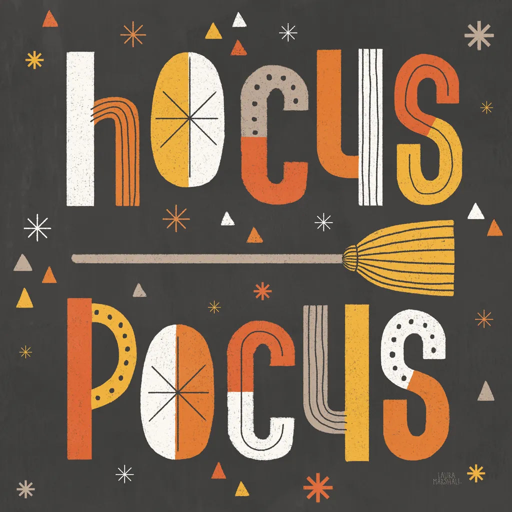 Retro Halloween IV by Laura Marshall. SKU 59594a. Archival Giclee Fine art print for wall decor.