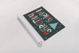 Retro Holiday II by Laura Marshall. shown as a rolled paper print. Available as archival giclee rolled canvas, fine art paper, or poster print. SKU 60427i.