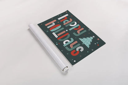 Retro Holiday II by Laura Marshall. shown as a rolled paper print. Available as archival giclee rolled canvas, fine art paper, or poster print. SKU 60427i.