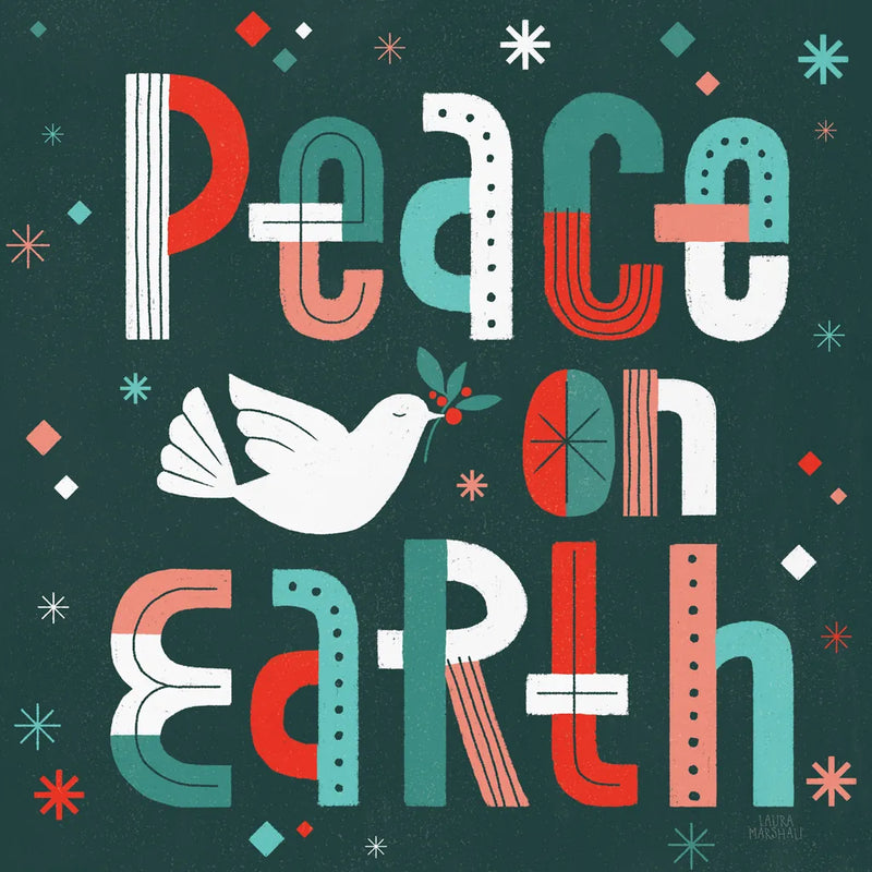 Retro Holiday III by Laura Marshall. SKU 60428a. Archival Giclee Fine art print for wall decor.
