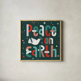 Retro Holiday III by Laura Marshall. Shown in a natural wood glass frame for a timeless modern aesthetic. Available as an archival giclee rolled canvas, fine art paper, or poster print. SKU 60428a.