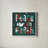Retro Holiday III by Laura Marshall. Shown in a crisp white glass frame for a clean and minimalist style. Available as an archival giclee rolled canvas, fine art paper, or poster print. SKU 60428a.