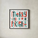 Retro Holiday IV by Laura Marshall. Shown in a sleek black glass frame for a contemporary gallery look. Available as an archival giclee rolled canvas, fine art paper, or poster print. SKU 60429a.