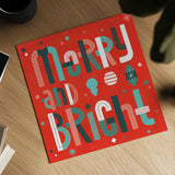 Retro Holiday IV Red by Laura Marshall. Shown as a detailed flat fine art print, highlighting archival giclee quality. Available as an archival giclee rolled canvas, fine art paper, or poster print. SKU 65874a.
