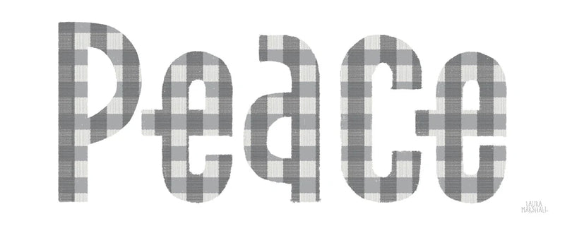Retro Holiday Peace Gray by Laura Marshall