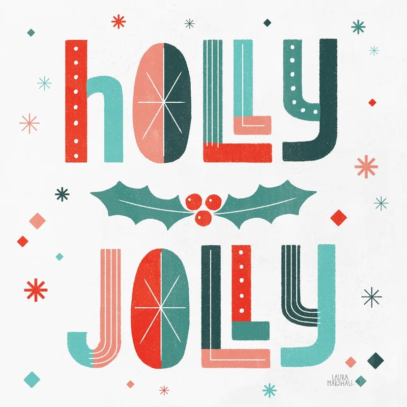 Retro Holiday V by Laura Marshall. SKU 60430a. Archival Giclee Fine art print for wall decor.