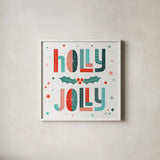 Retro Holiday V by Laura Marshall. Shown in a crisp white glass frame for a clean and minimalist style. Available as an archival giclee rolled canvas, fine art paper, or poster print. SKU 60430a.