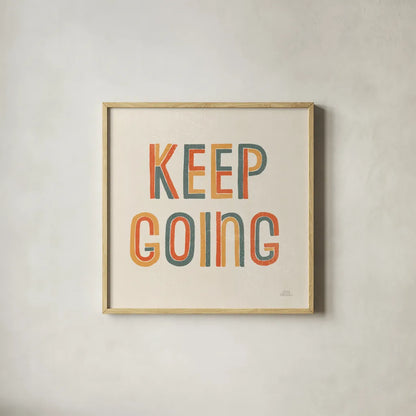 Retro Words II by Laura Marshall. Shown in a natural wood glass frame for a timeless modern aesthetic. Available as an archival giclee rolled canvas, fine art paper, or poster print. SKU 58578a.