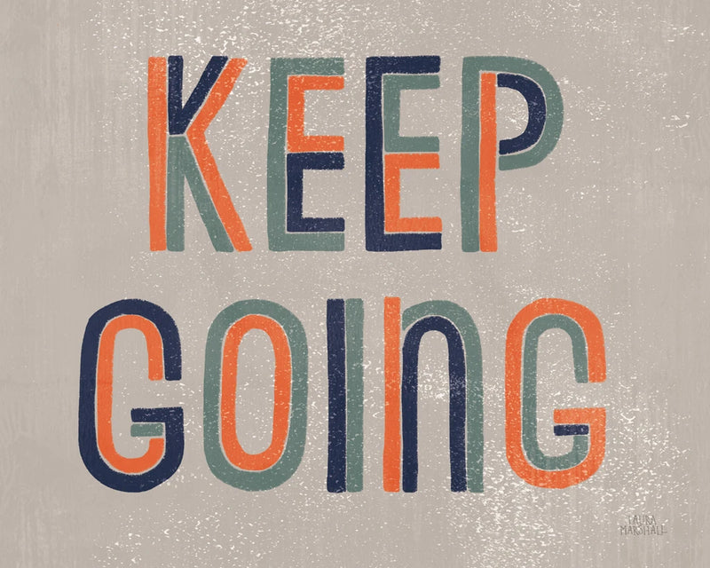 Retro Words II Gray Crop by Laura Marshall
