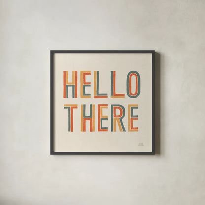 Retro Words III by Laura Marshall. Shown in a sleek black glass frame for a contemporary gallery look. Available as an archival giclee rolled canvas, fine art paper, or poster print. SKU 61555a.